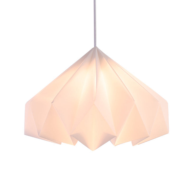 Modern White Acrylic Sinuous Cone Hanging 1-Head Pendant Lamp