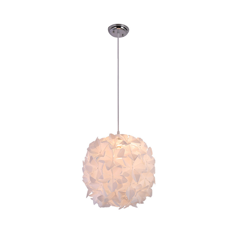 Modern White Blossom Flower Pendant Ceiling Light With Acrylic Shade