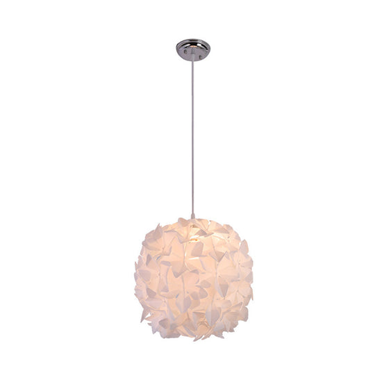 Modern White Blossom Flower Pendant Ceiling Light With Acrylic Shade