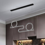Contemporary Black Acrylic Led Pendant Light For Dining Room