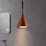 Industrial Bedside Pendant Lamp With Funnel Shade: Aluminum And Concrete Ceiling Light Fixture In