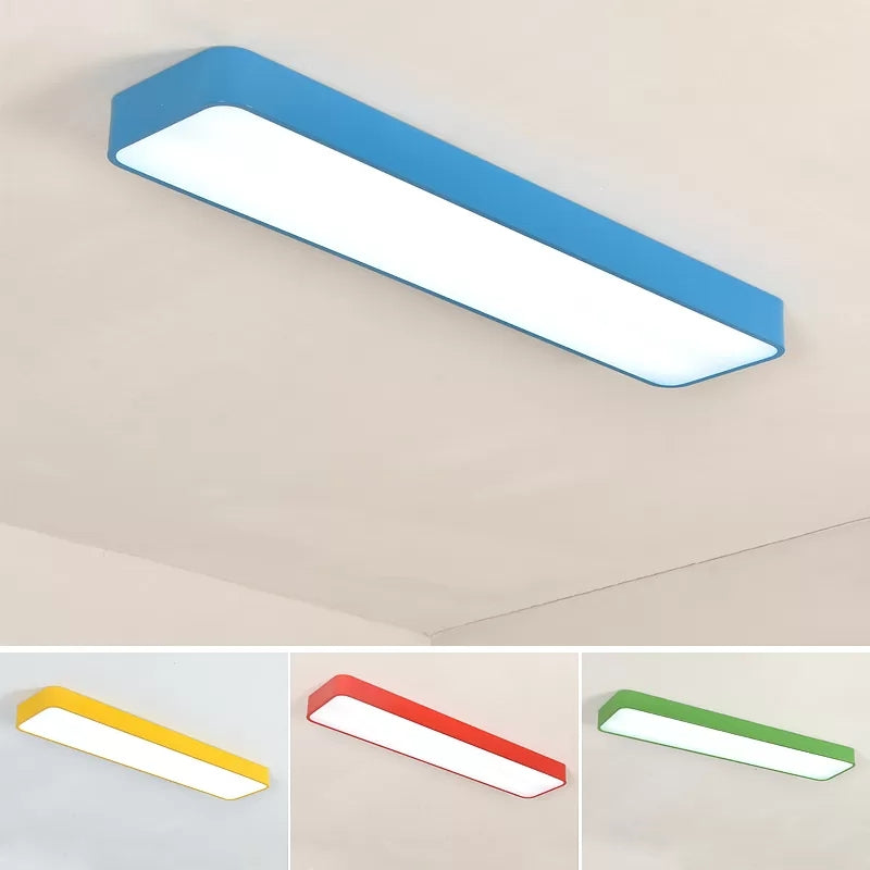 Candy Colored Led Ceiling Lamp For Baby And Kids’ Bedroom - Acrylic Linear Mount