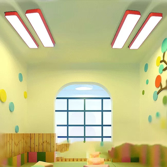 Candy Colored Led Ceiling Lamp For Baby And Kids’ Bedroom - Acrylic Linear Mount