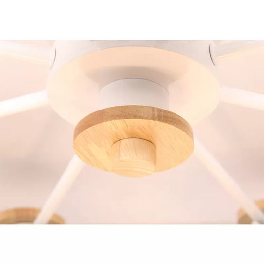 Kindergarten Foyer Chandelier: Bucket Shade Multi-Head Metal Hanging Light