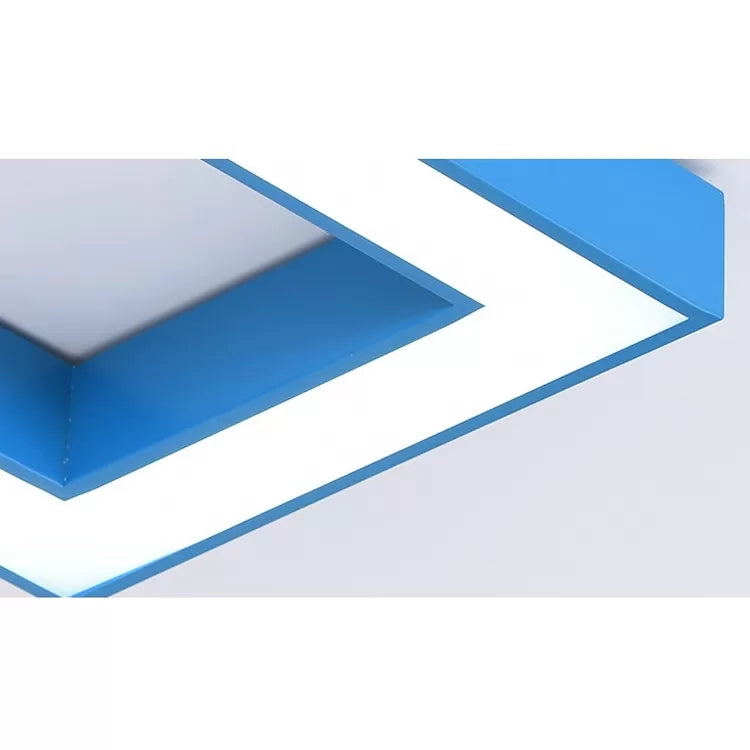 Contemporary Acrylic Square Flush Mount Light For Child’s Bedroom Ceiling