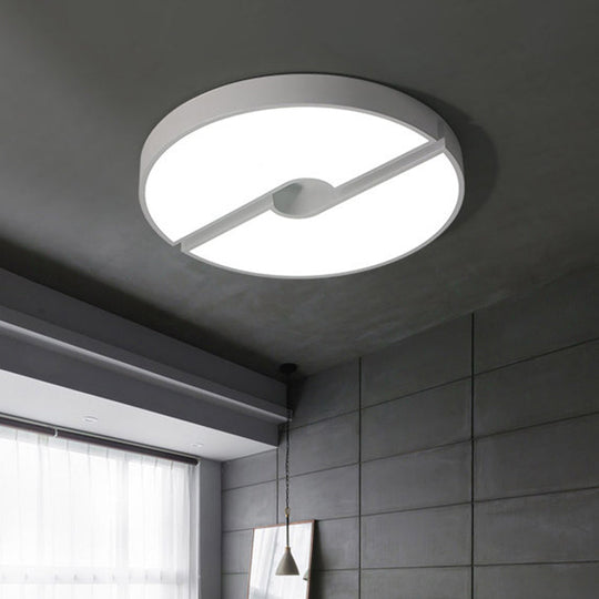 Modern Led Acrylic Flushmount Ceiling Light - White 16 - 23.5 Inch Width Options