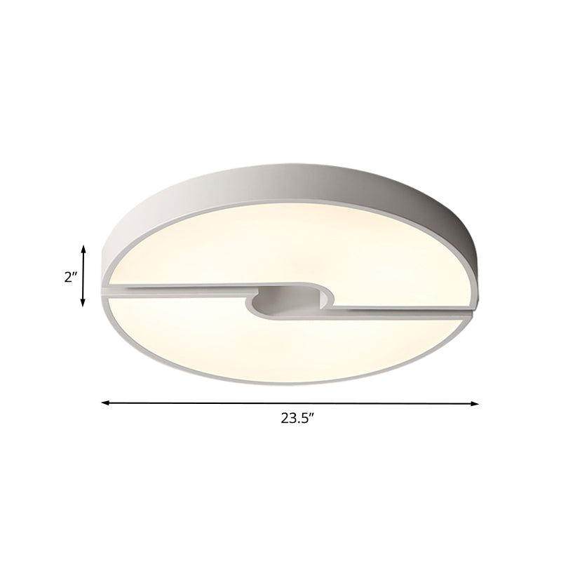 Modern Led Acrylic Flushmount Ceiling Light - White 16 - 23.5 Inch Width Options