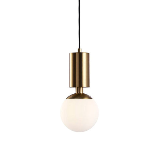 Minimalist Glass Sphere Pendant Light 1-Head Black Ceiling Suspended Lamp 8 Wide