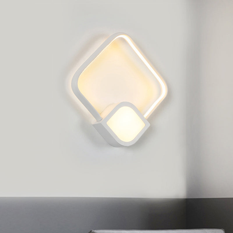 Contemporary Led White Wall Sconce Light For Living Room