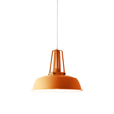 Nordic Stylish Metal Barn Shade Pendant Light - Black/Blue Living Room Ceiling Fixture