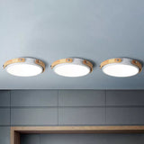 Stylish Round Ceiling Mount Study Room Light With Acrylic Macaron Undertint