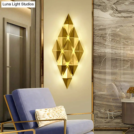 7 & 11 Rhombus Metal Sconce Light - Colonial Style Wall Mounted Fixture