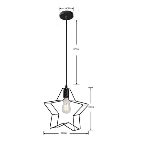 7 Type Modern Black Cage Pendant Lights Iron Minimalist Nordic Pyramid Lamp