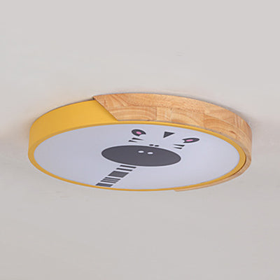 Giraffe Themed Acrylic Flush Ceiling Light For Kid’s Bedroom