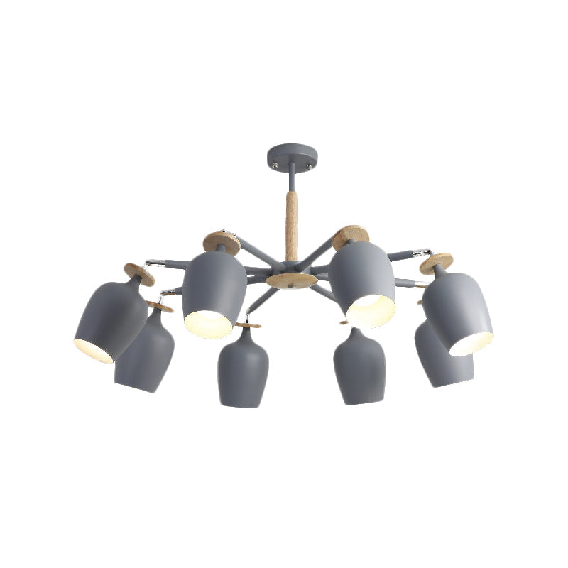 8 - Light Grey Tulip Ceiling Fixture: Sleek Semi Flush Mount Lighting For Living Room
