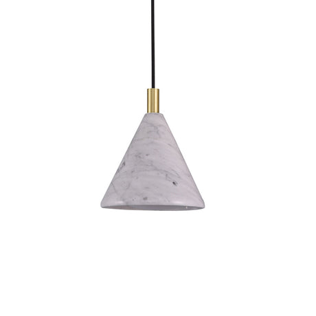 Modernist Cement Cone Pendant Light - White Led Ceiling Suspension Lamp For Bedside