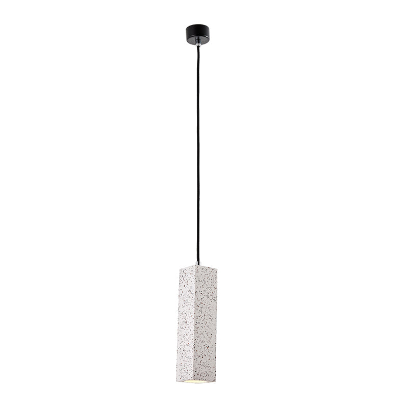 Sleek Nordic Marble Led Pendant Light - Modern Slim Cuboid Design 1 Head White Color