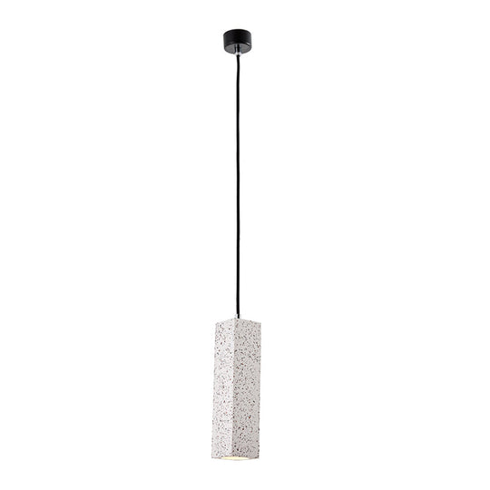 Sleek Nordic Marble Led Pendant Light - Modern Slim Cuboid Design 1 Head White Color