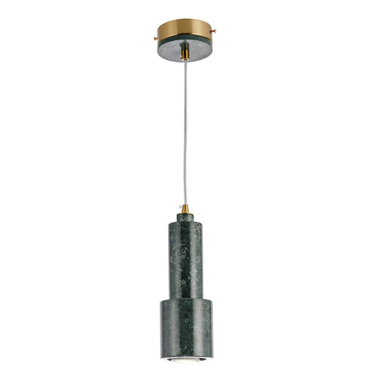 Sleek White/Green Tube Hanging Ceiling Light - Minimalist Nordic Style Pendant Lamp For Living Room