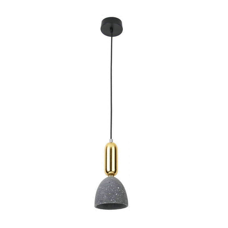 Domed Terrazzo Pendant: White/Black/Pink Light Fixture For Dining Rooms