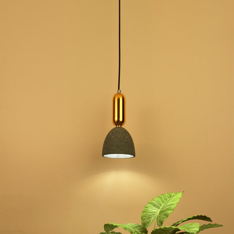 Macaron Pendant Light With Terrazzo Domed Shade In White/Black/Pink For Dining Room Ceiling