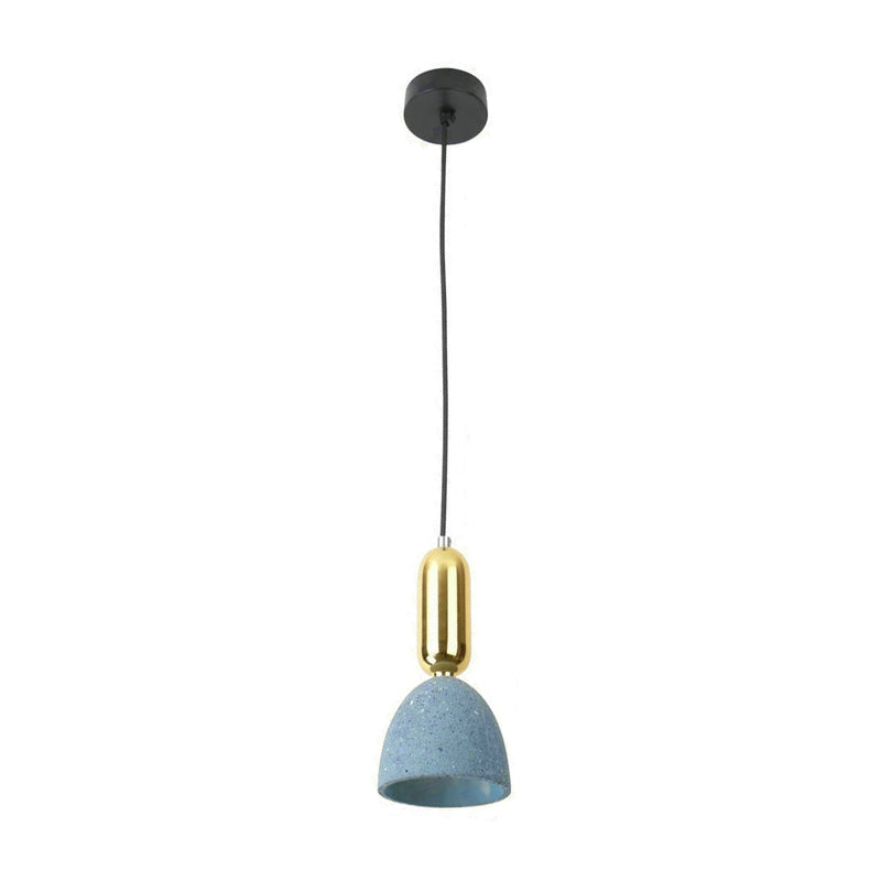 Domed Terrazzo Pendant: White/Black/Pink Light Fixture For Dining Rooms