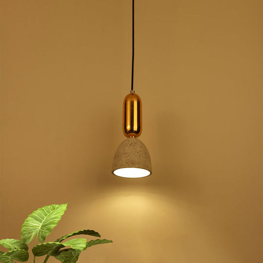 Domed Terrazzo Pendant: White/Black/Pink Light Fixture For Dining Rooms