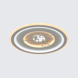 Minimalist Acrylic Led Flush Mount With Unique Lovers Pattern