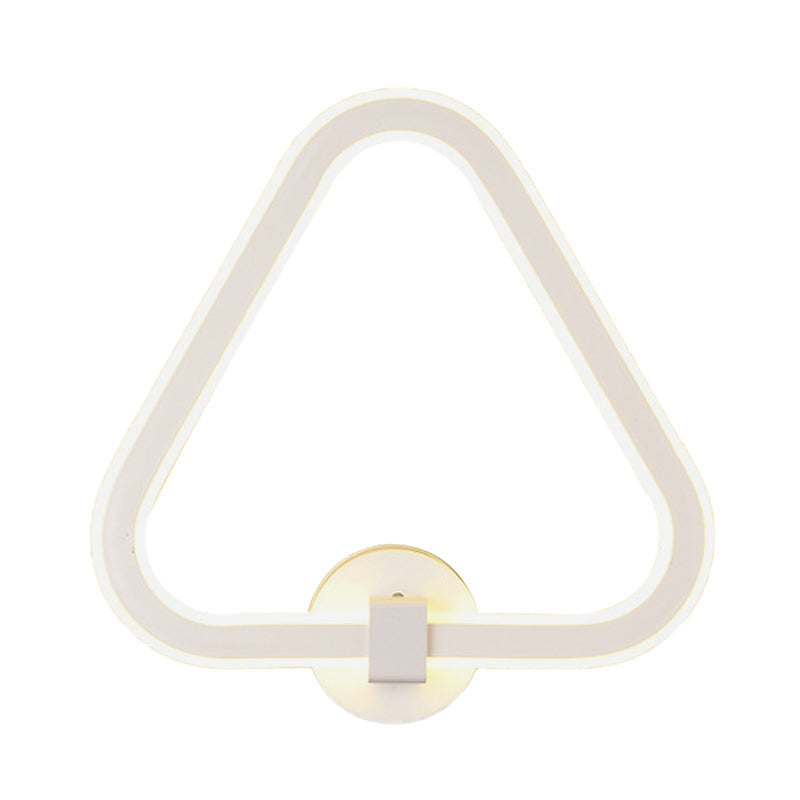 Modern White Triangle Led Acrylic Wall Lamp For Balcony - Mount Sconce