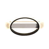 Minimalist Led Flush Mount Ceiling Light In Black/White With Arc Rectangular Canopy And Warm/White
