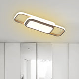 Modern Acrylic Flush Light Fixture - Grey/Black & White Led Flushmount (16/23.5) Warm/White