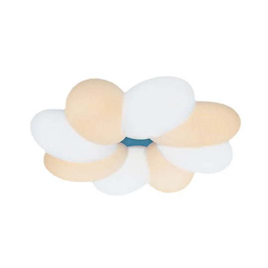 Modern Acrylic Flower Flush Ceiling Lamp For Child Bedroom - Led 18/22 Wide Warm/White Light