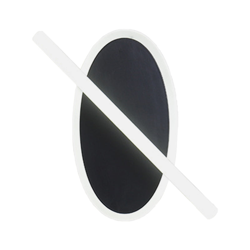 Modern Led Oval And Ring Wall Mount Sconce For Stairways In Black/White/Warm Light