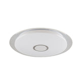 Contemporary Led Flush Mount Light In White/Natural For Living Room