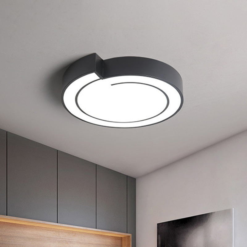 Modernist Acrylic Flushmount Lighting: Whistling Led Ceiling Lamp For Bedroom In Warm/White Light