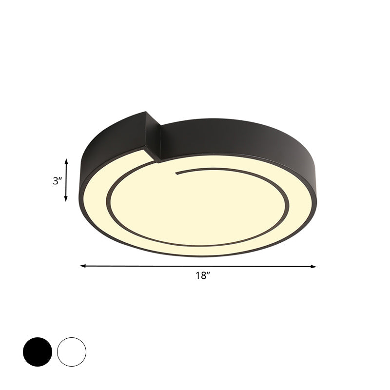 Modernist Acrylic Flushmount Lighting: Whistling Led Ceiling Lamp For Bedroom In Warm/White Light