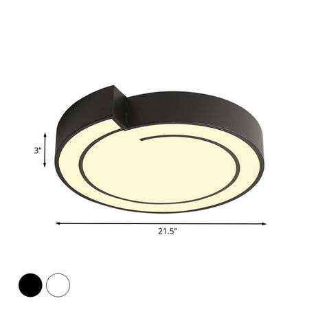Modernist Acrylic Flushmount Lighting: Whistling Led Ceiling Lamp For Bedroom In Warm/White Light
