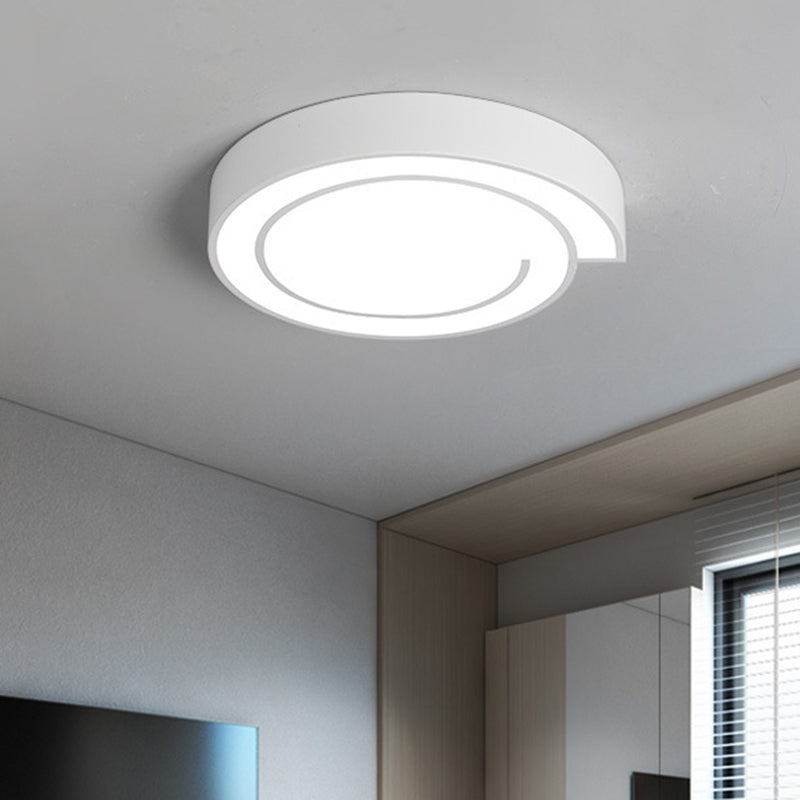 Modernist Acrylic Flushmount Lighting: Whistling Led Ceiling Lamp For Bedroom In Warm/White Light