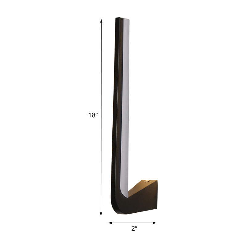 Modern Black Linear Led Wall Sconce With Acrylic Lighting For Living Room