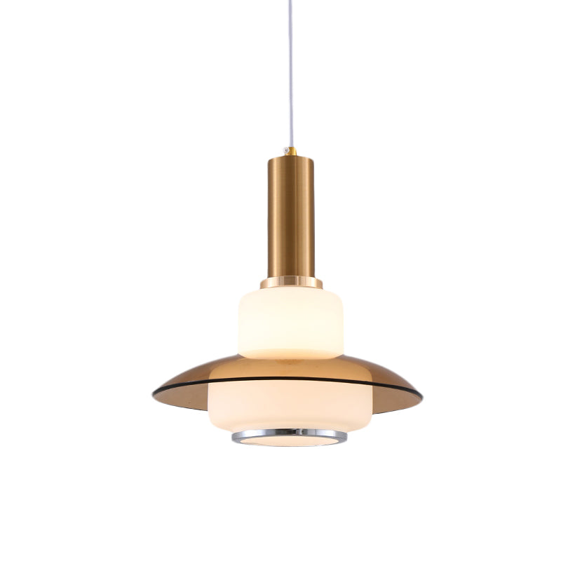 Opal Glass Macaron Gourd Pendant Light In Pink/Light Blue/Gold - Dining Room Ceiling Lamp
