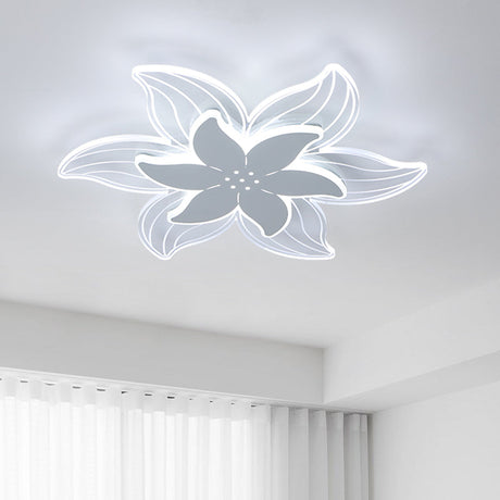 Modernist Led Starfish Ceiling Flush Mount Light Acrylic White Flushmount Warm/White 16.5/20.5 W