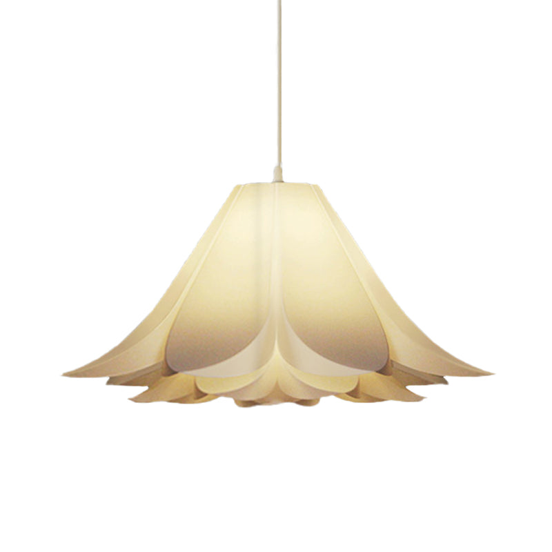 Stylishly Modern White Lily Pendant Lamp With Acrylic Shade