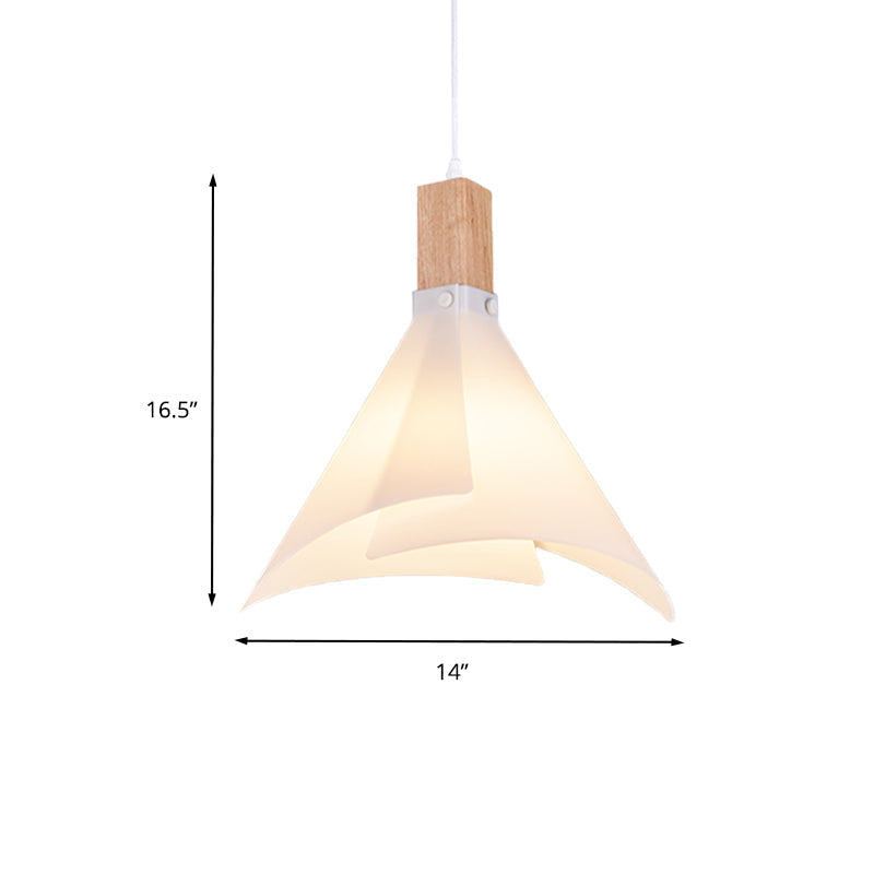 Contemporary Acrylic Cone Ceiling Lamp: Creative 1-Bulb Pendant Lighting For Living Room