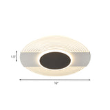 Contemporary Black Led Ceiling Flush Mount Light For Bedroom - Warm/White 9/12/18 Wide