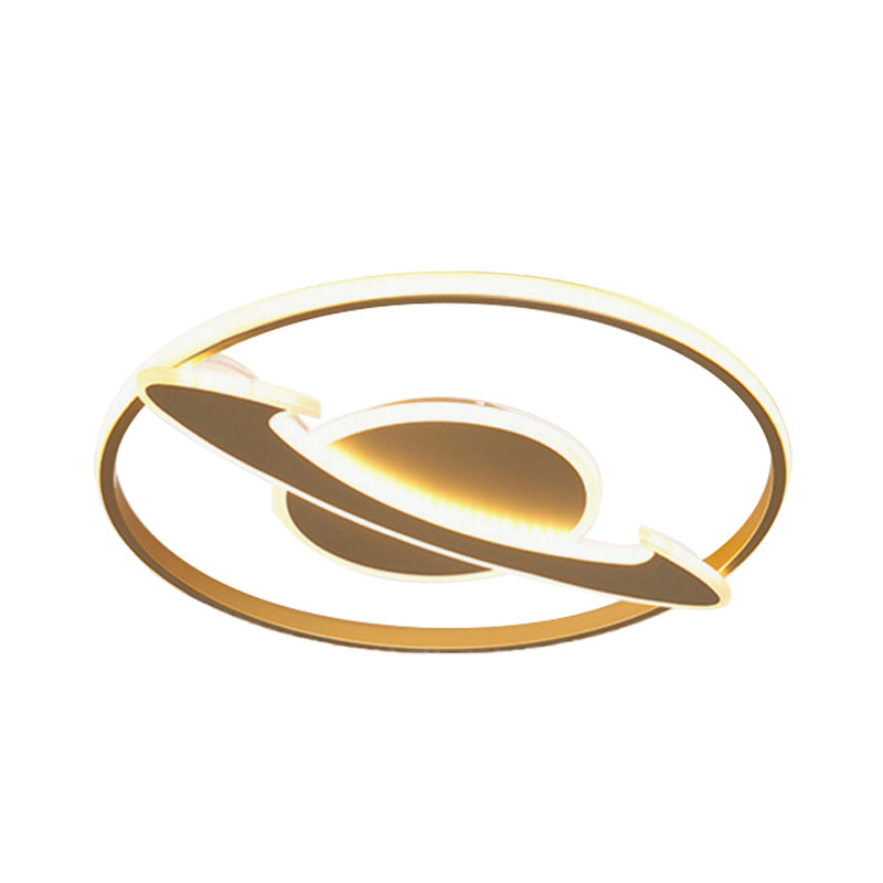 Golden Nordic Mountain/Starfish Acrylic Led Flush Light For Bedroom