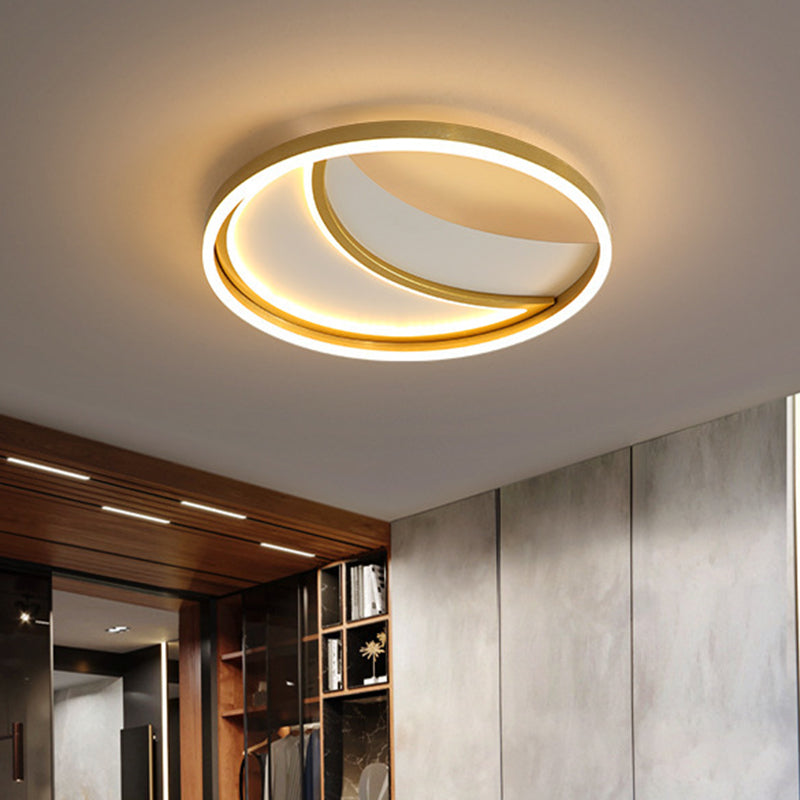 Gold Moon Ceiling Mounted Acrylic Led Spotlight For Creative Bedroom Lighting