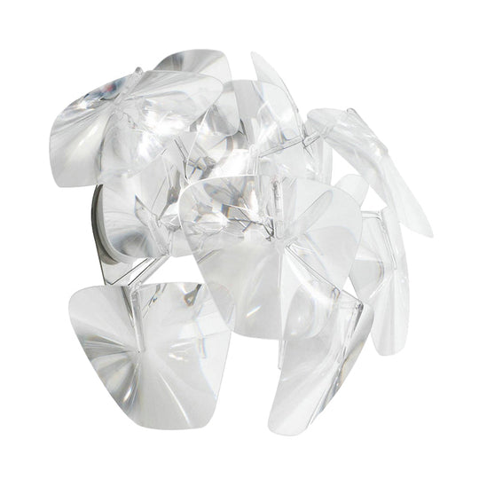 Contemporary Acrylic Single Head Wall Mount Sconce Light Fixture For Restaurants - Clear