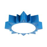 Contemporary Acrylic Led Flush Mount Lamp In Sun Design For Kindergarten