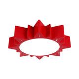 Contemporary Acrylic Led Flush Mount Lamp In Sun Design For Kindergarten