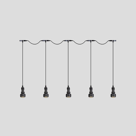 Rustic Iron Multi-Head Ceiling Light With Tandem Pendulum Design For Coffee Shops - Shop Led Pendant